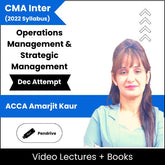 CMA Inter (2022 Syllabus) Operations Management & Strategic Management Video Lectures by ACCA Amarjit Kaur Dec Attempt (Pendrive)